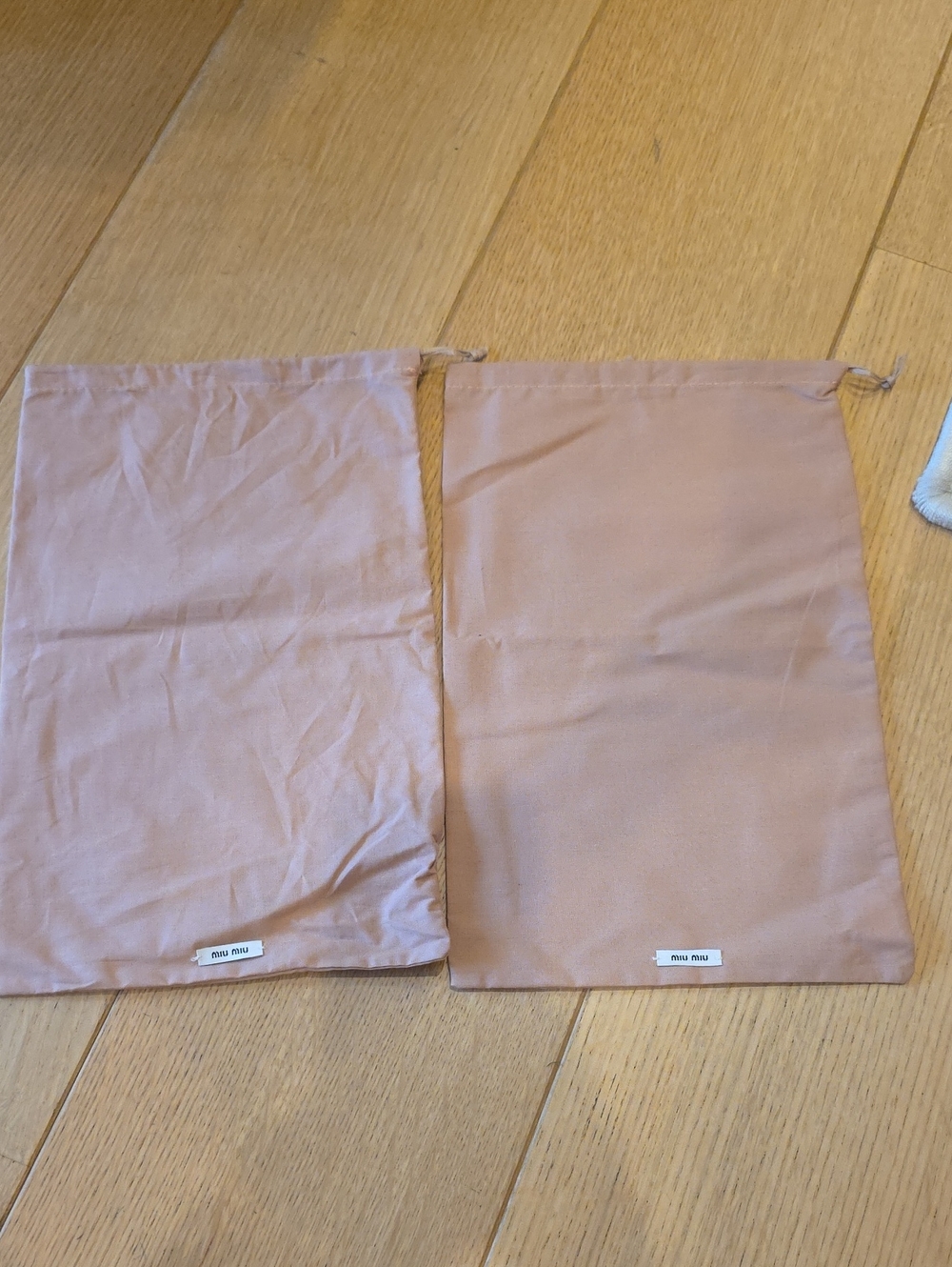 Miu Miu  Pink Drawstring Shoe Bags (Set of 2)
